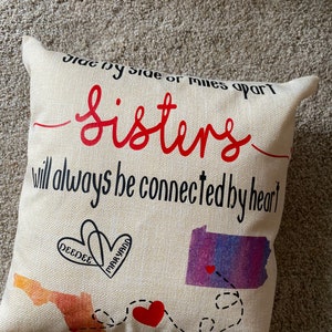 Sister Pillow, Mothers Day, Personalized Pillow, Sister Gift