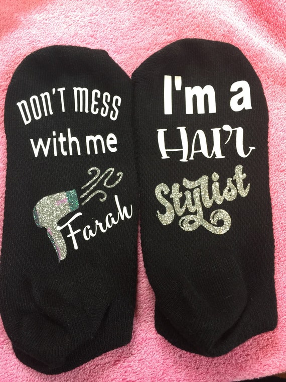 PYOUL Salon Socken – 1 Paar, Mit Lustigem Spruch, Geschenk Für Friseure & Stylisten