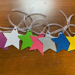 Sterngeschenkanhänger;  Glitter Stern Geschenkanhänger ; Stern Weihnachtsanhänger; schimmernde Sternanhänger; Weihnachtsanhänger; geburtstagsanhänger; Grad Geschenkverpackung