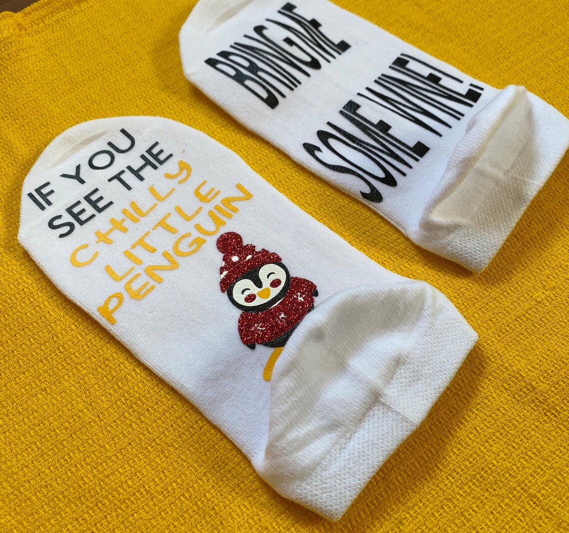 Penguin Socks Penguin Collector Gifts Fuzzy Penguin Socks Etsy