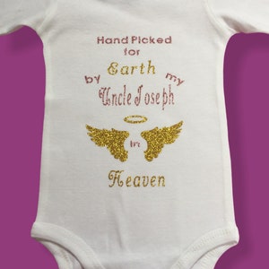 Personalized Baby Angel Wings Onesie: Memorial Gift