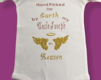 Personalized Baby Angel Wings Onesie: Memorial Gift