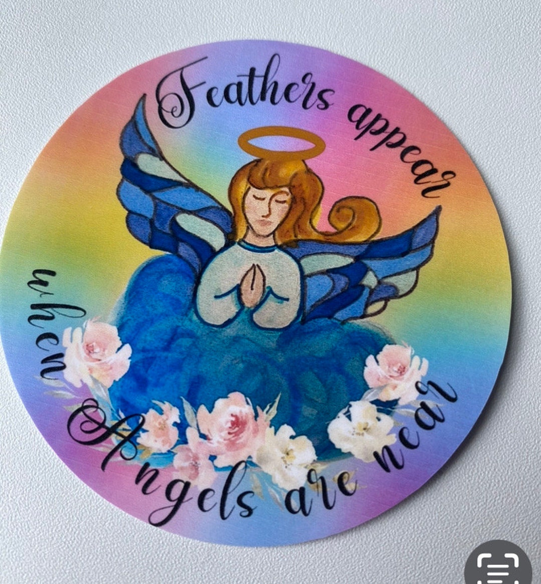 Angel Vinyl Laminated Stickers or Magnets for Waterbottle, Laptop ...
