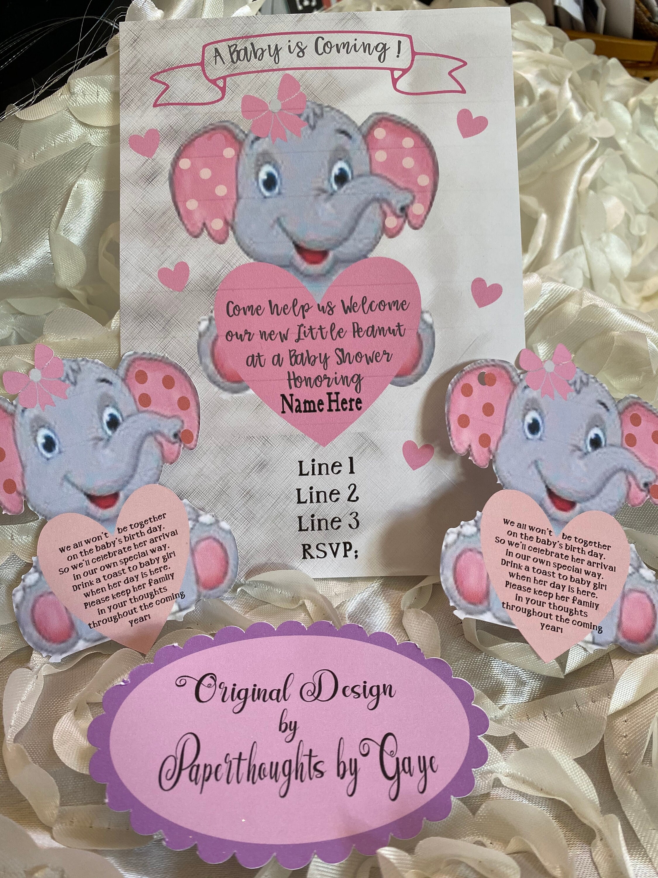 Elephant Baby Shower Favors Baby Boy Invites Elephant Etsy