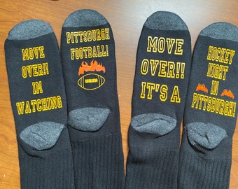 Chaussettes de sport Pittsburgh : Steelers, stylos, cadeau pour fan de football, de hockey