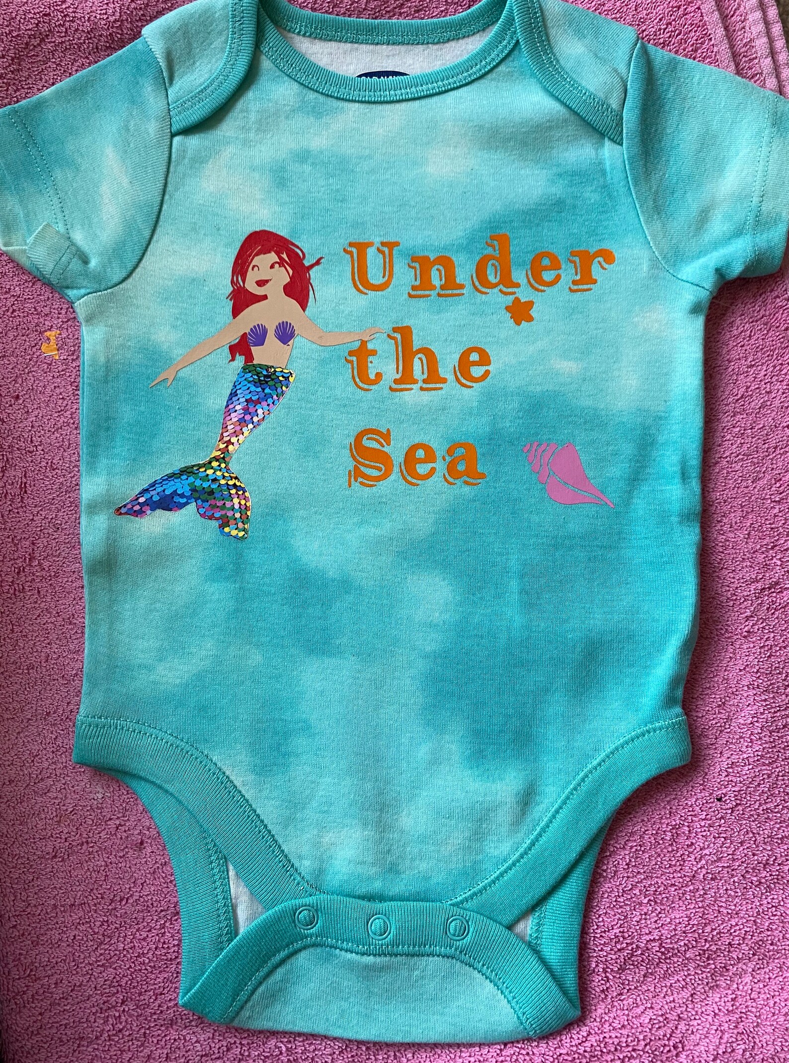 Mermaid baby onesie mermaid baby bodysuit little mermaid Etsy