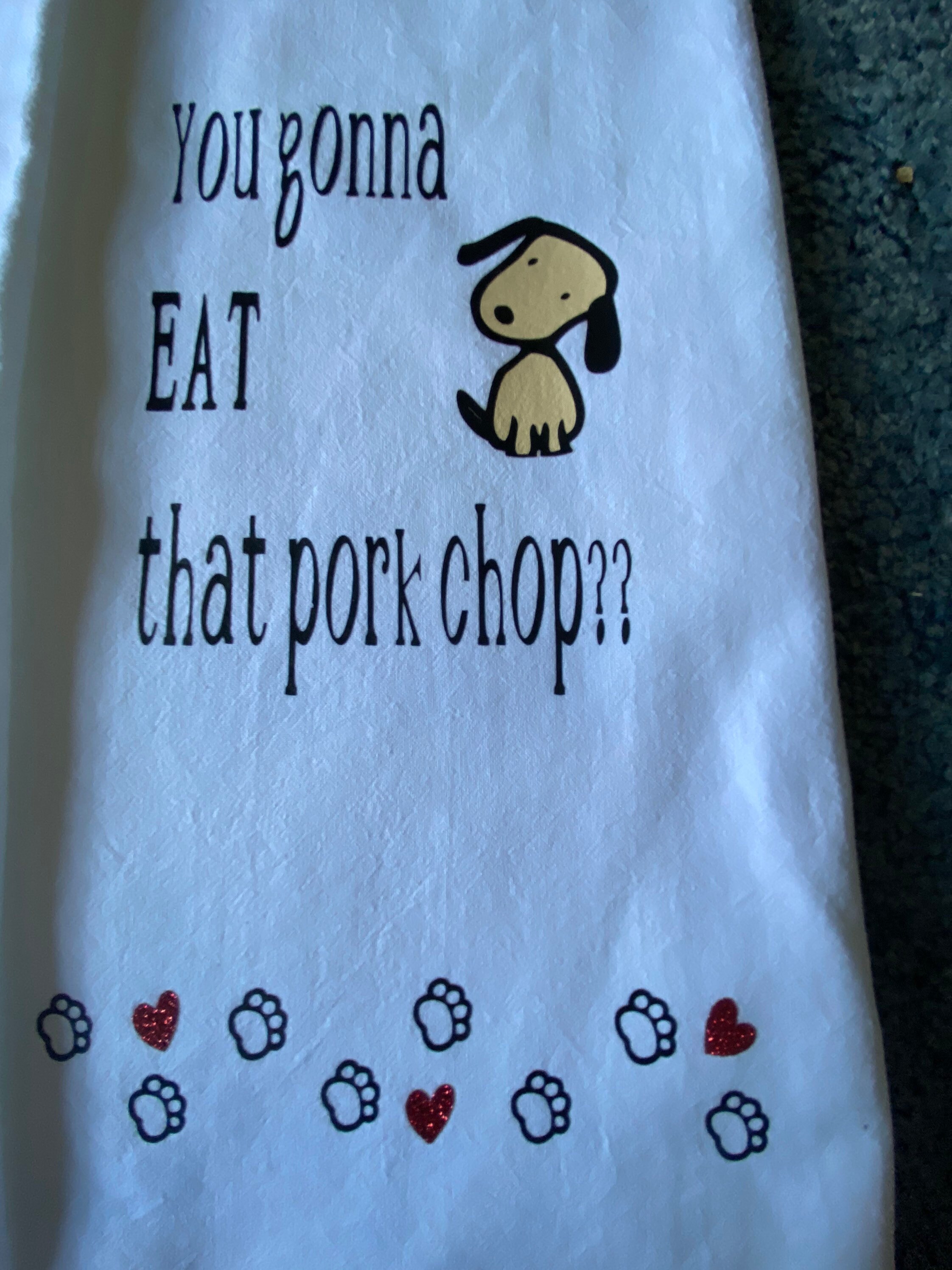 Dog Towel Set Kitchen Dog Themed Towels Funny Dog Towels Etsy