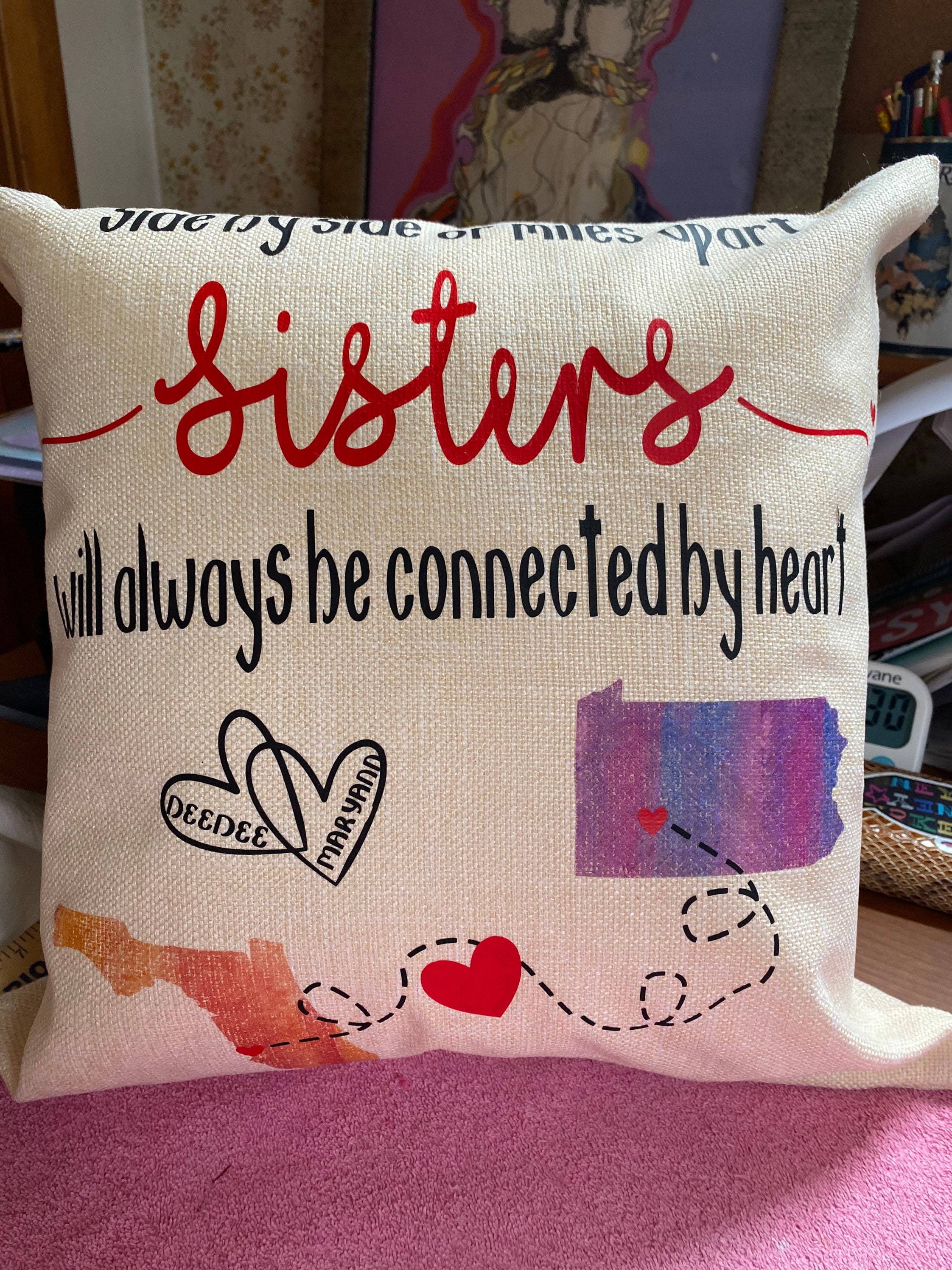 Sisters Pillow Sister Gifts Sisters Gifts Gift Exchange Etsy