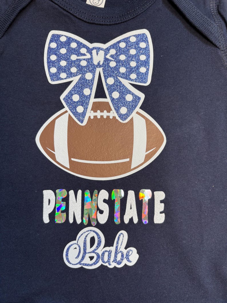 Penn State baby bodysuits , Bows and Bibs; PSU baby gifts; PSU "On Saturdays we Wear White" and "Class of" bodysuits; Nittany Lions onesies image 7
