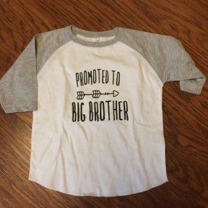 Promoted to Big Brother Baseball Tee - Sibling Reveal Shirt