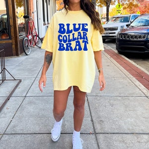 Blue Collar Brat tee, Comfort Colors Shirt, Blue Collar Wife Shirt, Blue collar, Wife tee, Blue collar girlfriend shirt, Blue collar