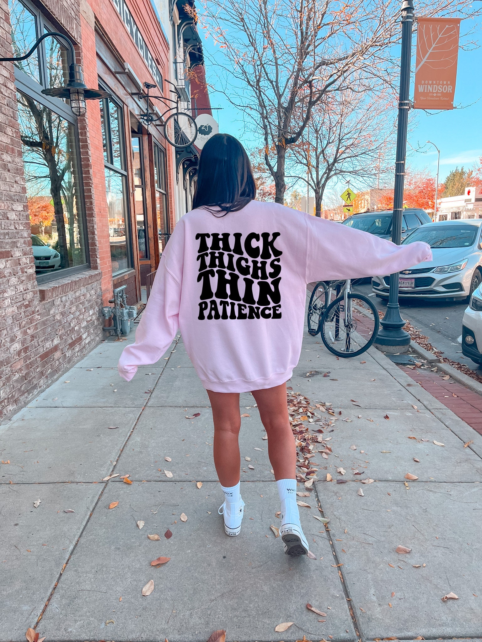 Thick Thighs Thin Patience Sweatshirt Thick Thighs Sweatshirt Thin