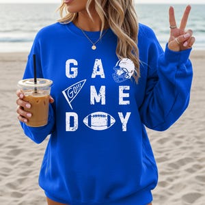 Game Day Football & Helmet sweater, Game day, Unisex Sports Sweatshirt, Game Day Apparel