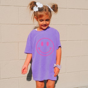Youth Neon happy Face T-shirt, neon happy face, kids shirts, youth shirts,
