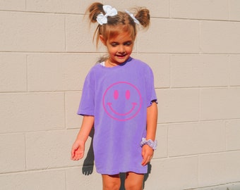 Youth Neon happy Face T-shirt, neon happy face, kids shirts, youth shirts,