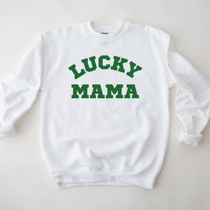 St. Patricks Lucky Mama and Mini Sweatshirt, Mama Sweatshirt, Mommy and Me Outfit, Lucky Mama Mini Shirt, Matching Mommy and Me Sweaters.