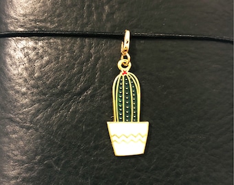 Handmade planner dangle with Cactus and Rose charms