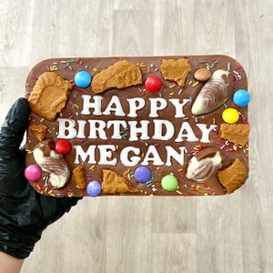 Personalised Chocolate Slab READ DESCRIPTION - birthday Father's Day gift, well done congratulations, secret santa rude funny new home house image 7