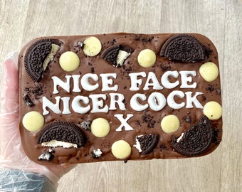Personalised Chocolate Slab READ DESCRIPTION - birthday Father's Day gift, well done congratulations, secret santa rude funny new home house