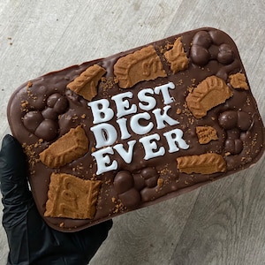 Personalised Chocolate Slab READ DESCRIPTION - birthday Father's Day gift, well done congratulations, secret santa rude funny new home house image 3