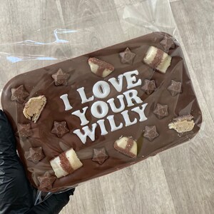 Personalised Chocolate Slab READ DESCRIPTION - birthday Father's Day gift, well done congratulations, secret santa rude funny new home house image 8