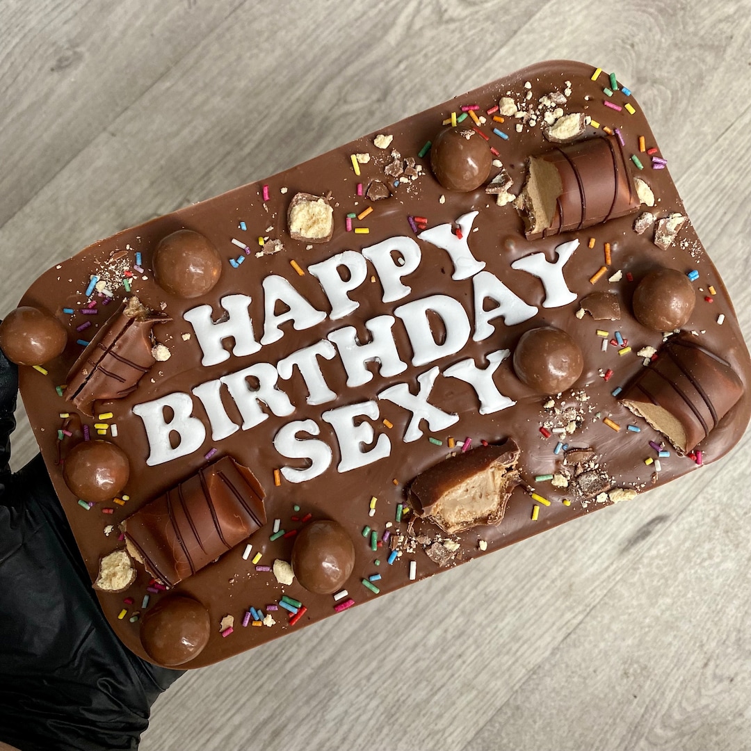 LARGE Personalised Chocolate Slab READ DESCRIPTION - Birthday Mother's ...