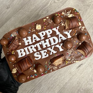 Personalised Chocolate Slab READ DESCRIPTION - birthday Father's Day gift, well done congratulations, secret santa rude funny