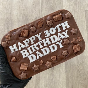 Personalised Chocolate Slab READ DESCRIPTION - birthday Father's Day gift, well done congratulations, secret santa rude funny new home house image 6