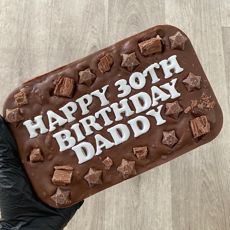 Personalised Chocolate Slab READ DESCRIPTION - birthday Father's Day gift, well done congratulations, secret santa rude funny new home house image 6