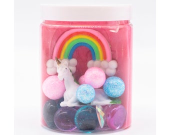 Unicorn Party Favors, Play Dough Party Favors, Birthday Party Favors, Goodie Bag, Stocking Stuffers, Playdough Jars, Sensory Kit Party Favor