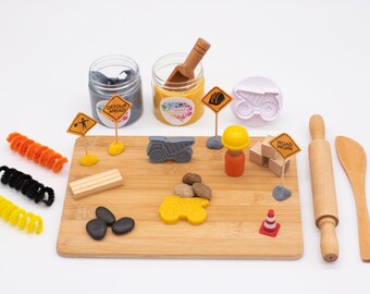 Construction Play Dough Kit, Play Dough Kit, Sensory Toys, Gifts for Kids, Pretend Play, Kids Toys, Kids Birthday Gift, goodie bags
