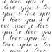 I Love You Printable Instant Download Wall Art I Love You Love Print ...