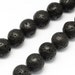 Round 8mm Natural Black Lava Stone Beads Essential Oil Use Hawaiian Volcanic Lava Rock Gemstone Porous