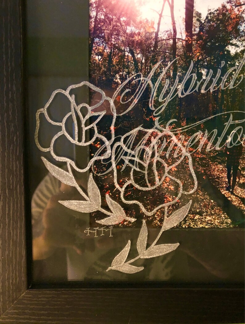 8x10 Engraved Glass Picture Frame Etsy