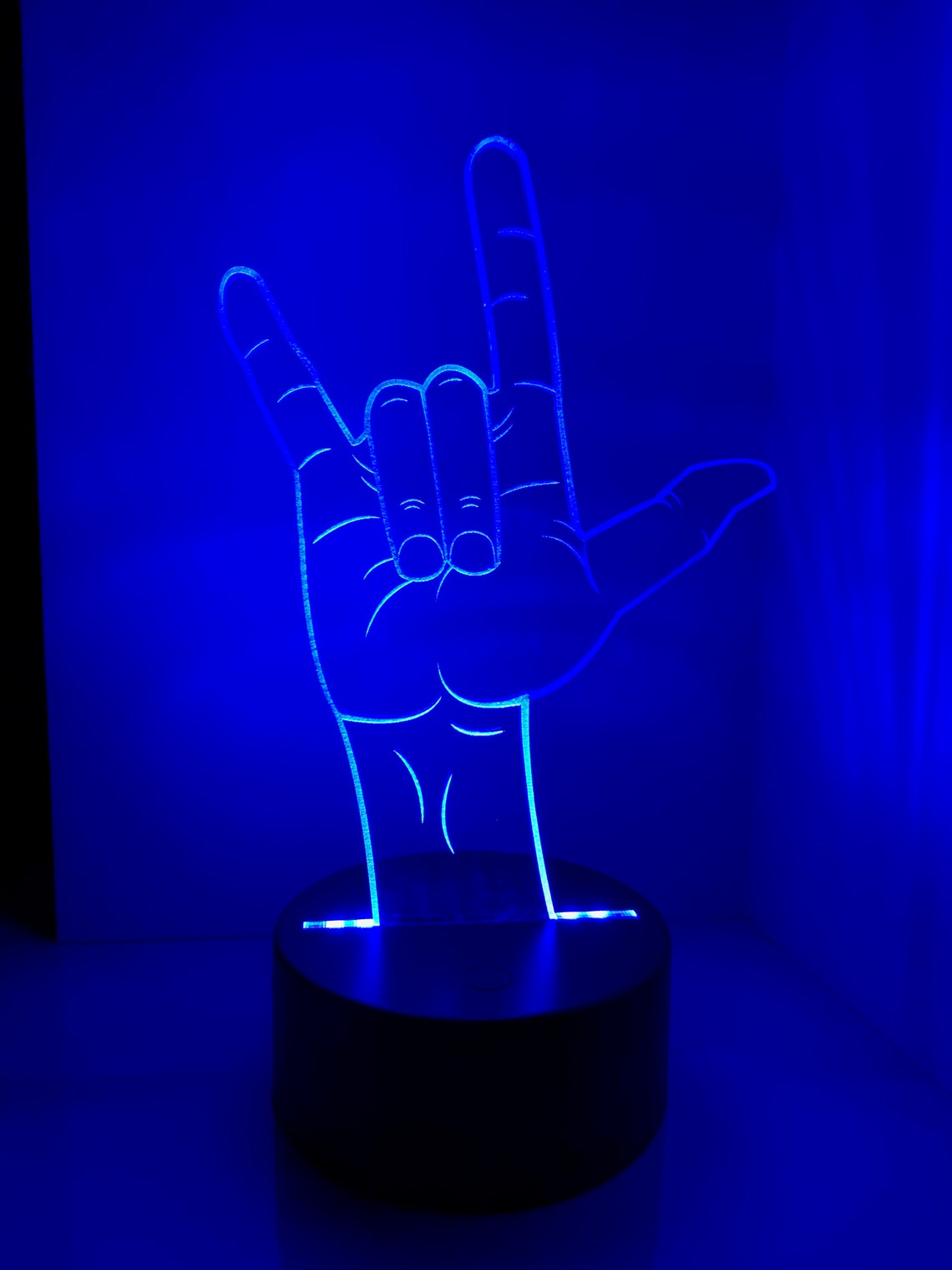 ILY Light Lamp ASL Deaf Community Etsy