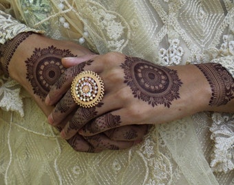 Instant Henna Tattoo - Mehrunisa - Popular Mandala Design - Traditional Henna