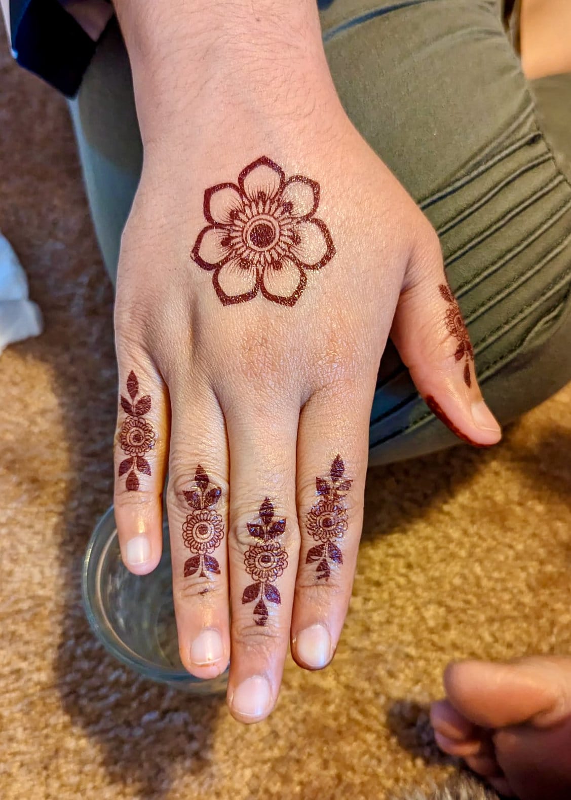 Bulbul -- floral childrens kids henna tattoo bracelet | henna, henna  tattoo, henna sticker, temporary tattoo, diy henna, white henna