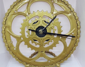 Upcycled 8.5 in diameter desk clock (Price includes shipping)