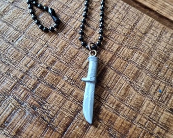 Necklace Playmobil knife sword vintage | ball chain necklace Playmobil knife sword