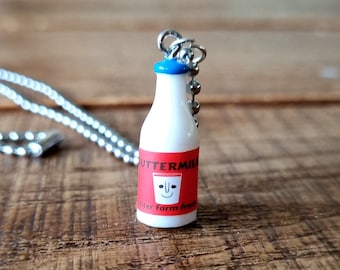 Milk bottle necklace ball chain necklace milk bottle