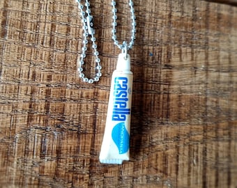 Necklace toothpaste vintage | ball chain necklace toothpaste Castella