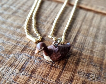 Necklace duck metal | ball chain necklace metal duck