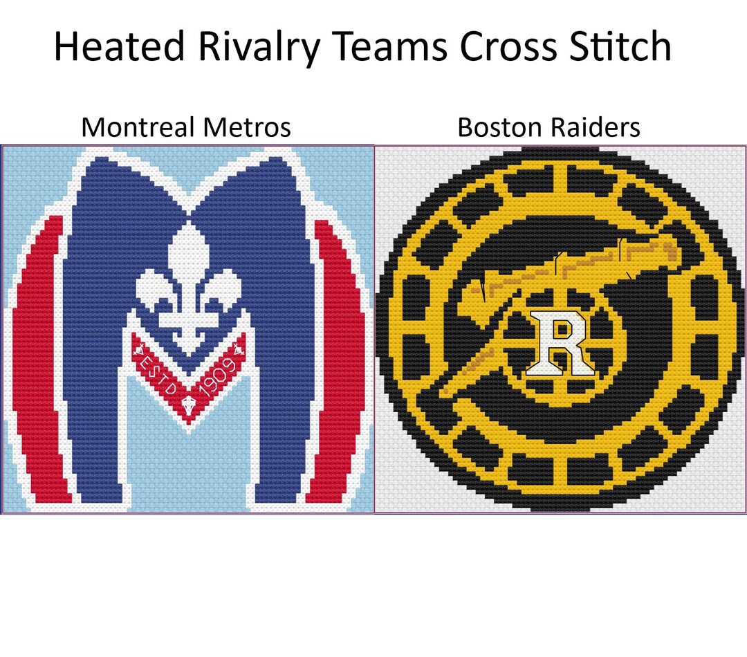 Heated Rivalry Team Logos Cross Stitch Patterns - Etsy