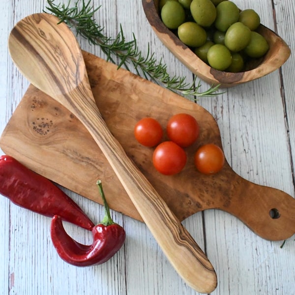 BEST SELLER Olive Wood Spoon / Wooden Cooking Kitchen Spoon / Cooking / Available! 5th anniversary Mother day