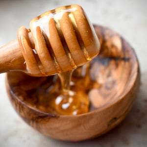 Handmade Olive Wood Honey Dipper: Tea & Coffee Stirrer