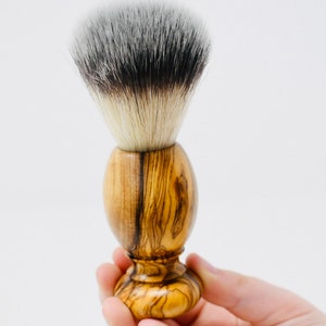 Premium quality Olive wood Shaving Brush for Men Dad, Shaving tool, gift, anniversary, Brother, Grandpa