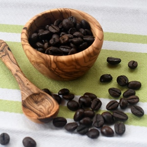 Olive Wood Tea Spoon: Rustic Kitchen Stirring Spoon