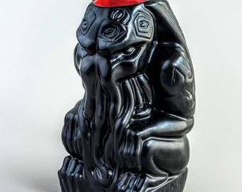 Cthulhu Tiki Mug - handmade - black/red - limited edition. Making more, ships in about 2 weeks