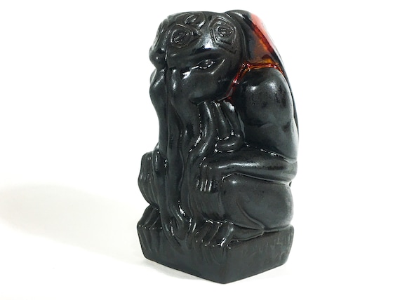 Handmade Tiki Mug – Cthulhu Cocktail Vessel– Ceramic Barware – Horror Tiki Cup – 18 oz – Blackened Offering