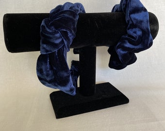 Blue Velvet Hair Accessories, Velvet Headband, Velvet Scrunchie, Winter Hair Accessories, Hair Accessories,